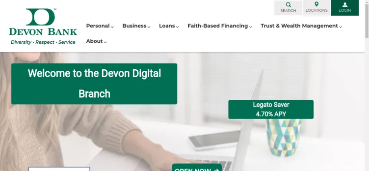 Screenshot Devon Bank