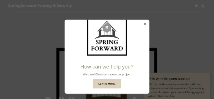 Screenshot Springforward Fencing & Security