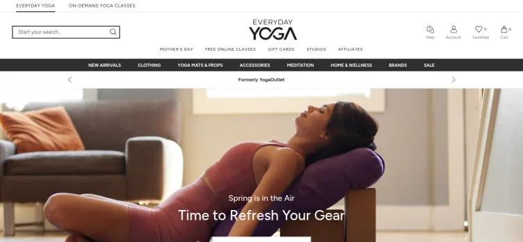 Screenshot YogaOutlet