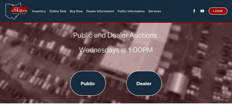 Screenshot Skipco Auto Auction