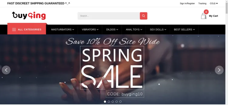 Screenshot BuyGing