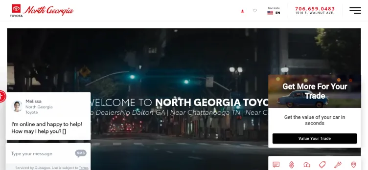 Screenshot North Georgia Toyota