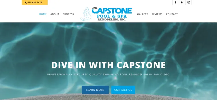 Screenshot Capstone Pool and Spa Remodeling