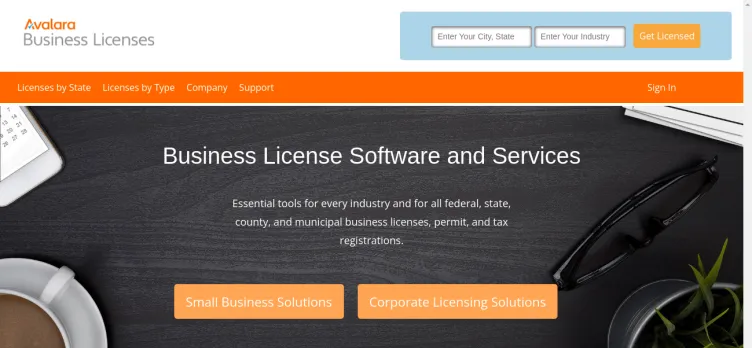 Screenshot Business Licenses