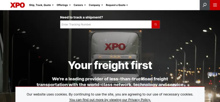 Screenshot XPO Logistics