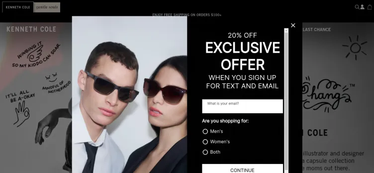 Screenshot Kenneth Cole Productions