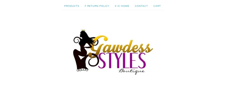 Screenshot Gawdess Styles Boutique