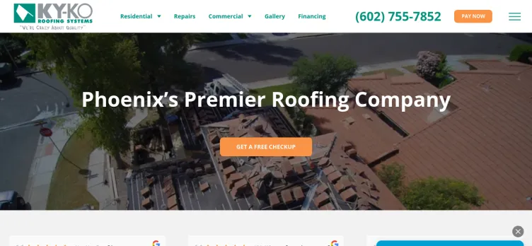 Screenshot KY-KO Roofing Systems