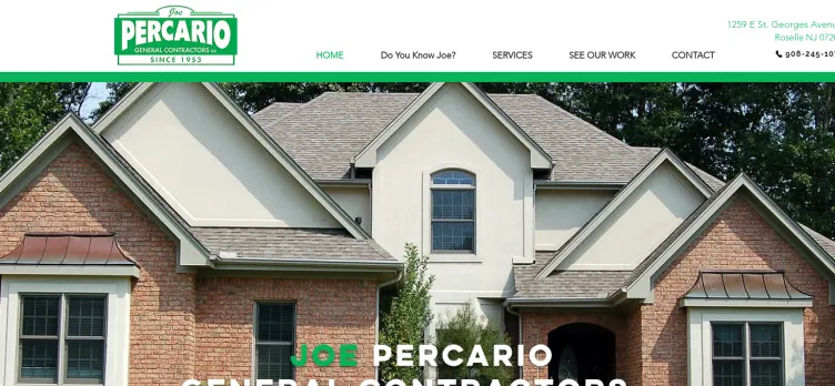 Screenshot Joe Percario General Contractors