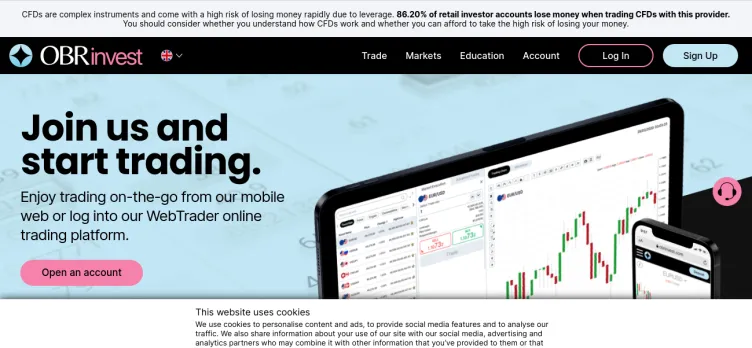 Screenshot OBRinvest Trading Platform