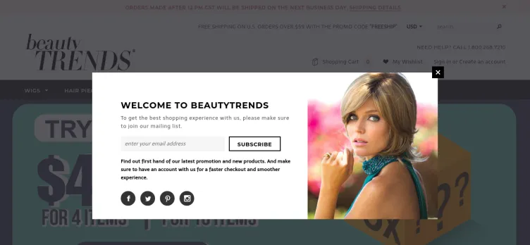 Screenshot BeautyTrends