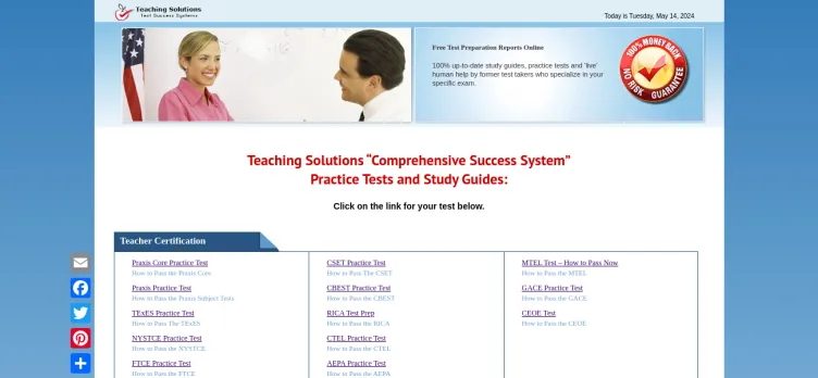 Screenshot TeachingSolutions.org
