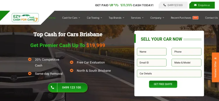 Screenshot Ezy Cash For Cars