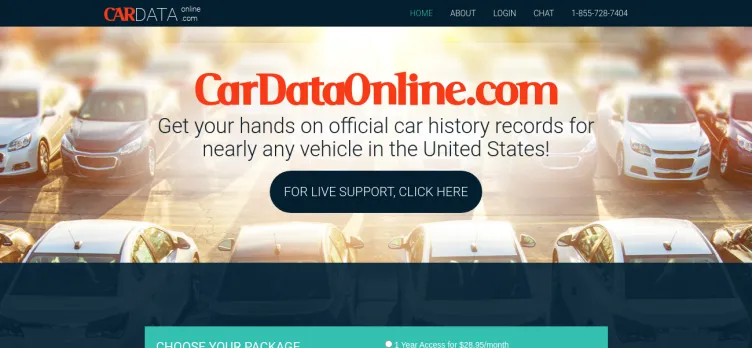 Screenshot Car Data Online