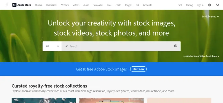 Screenshot Adobe Stock