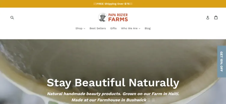 Screenshot Papa rozier farms