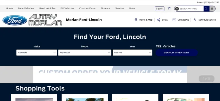 Screenshot Morlan Ford Lincoln