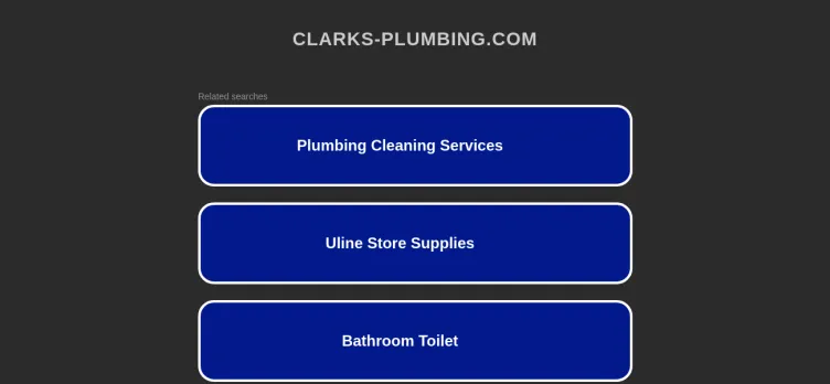 Screenshot Clark's Plumbing