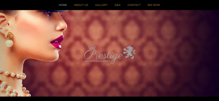 Screenshot Prestige Auction Galleries