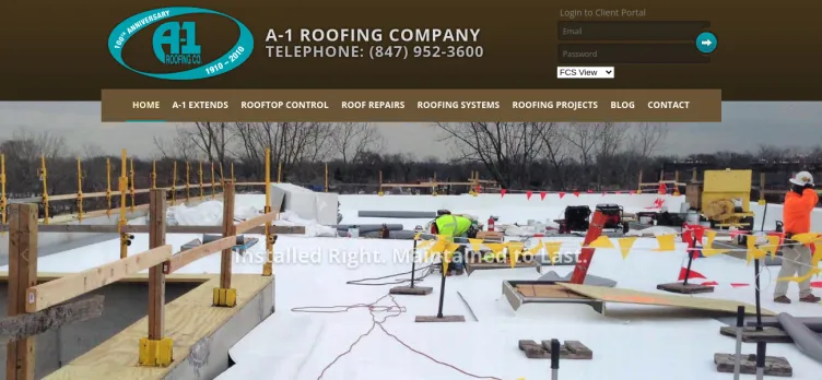 Screenshot A-1 Roofing Company