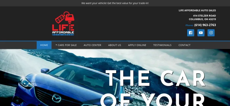 Screenshot Life Affordable Auto Sales