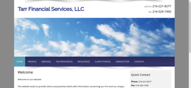 Screenshot Tarr Accounting & Tax Service