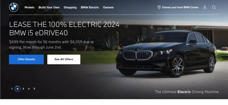 Screenshot BMW of North America