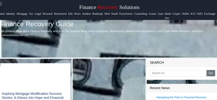 Screenshot Finance Recovery