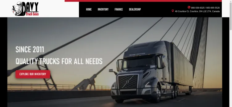 Screenshot Davy Truck Sales
