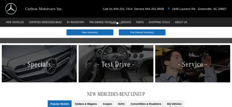 Screenshot Carlton Motorcars