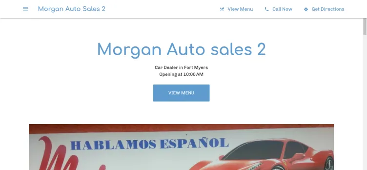 Screenshot Morgan Auto Sales