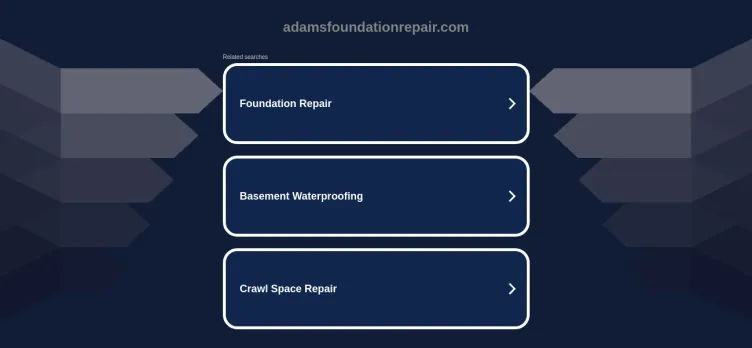 Screenshot Adams Foundation Repair and Waterproofing