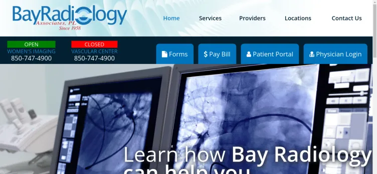 Screenshot Bay Radiology Associates