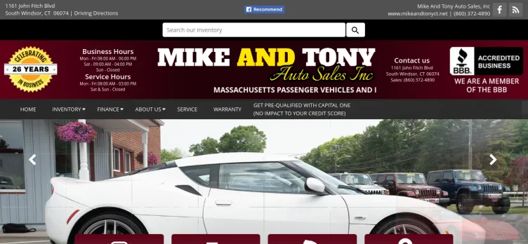 Screenshot Mike and Tony Auto Sales