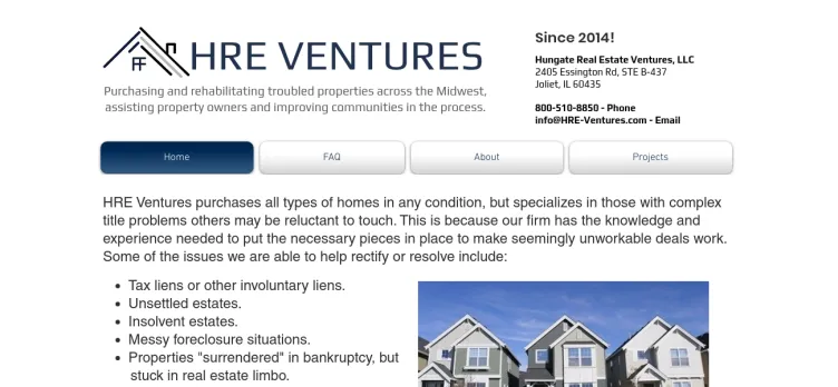 Screenshot Hungate Real Estate Ventures