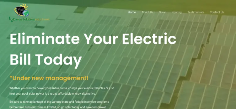 Screenshot EZ Energy Solutions