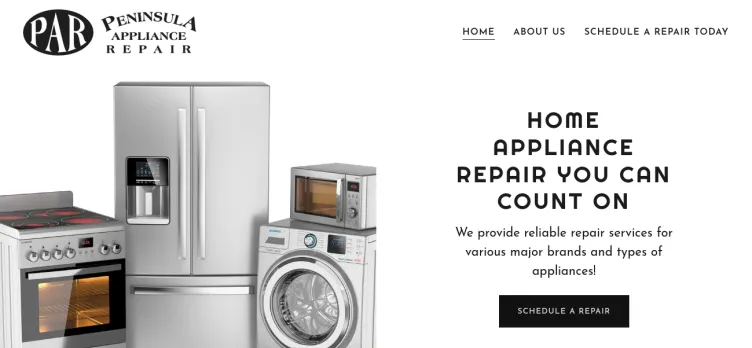 Screenshot Peninsula Appliance Repair