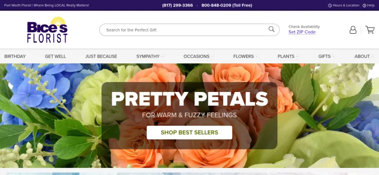Screenshot Bice's Florist