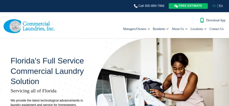 Screenshot Commercial Laundries