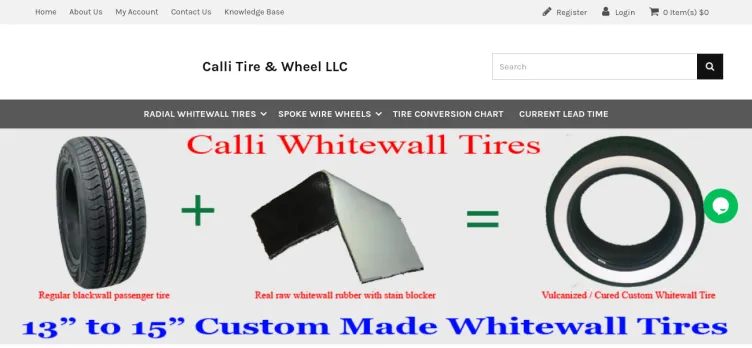 Screenshot Calli Tire & Wheel