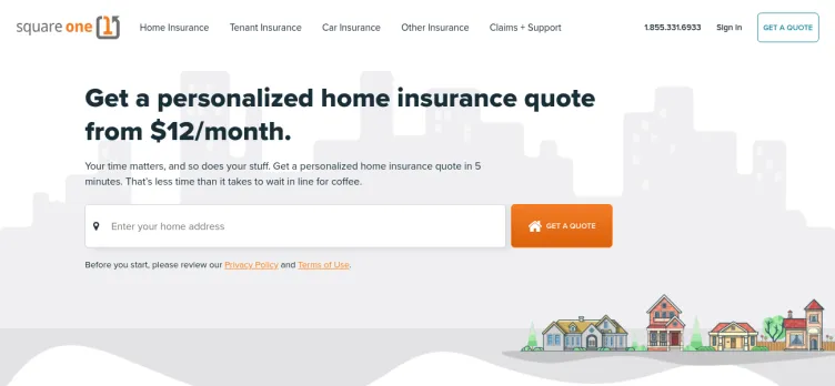 Screenshot Square One Insurance Services