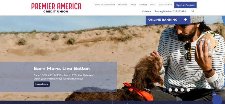 Screenshot Premier America Credit Union