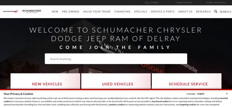 Screenshot Schumacher Automotive Delray