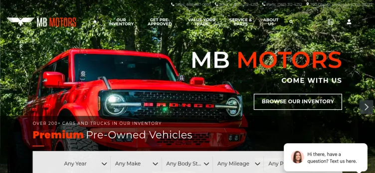 Screenshot MB Motors