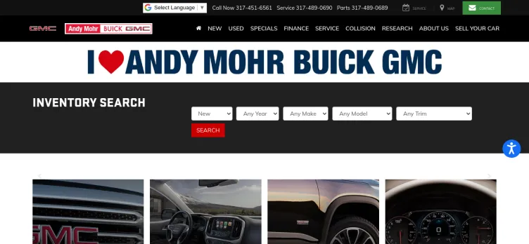 Screenshot Andy Mohr Buick GMC
