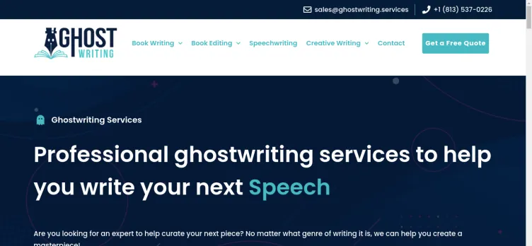 Screenshot Ghostwriting Services