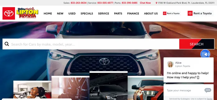 Screenshot Lipton Toyota