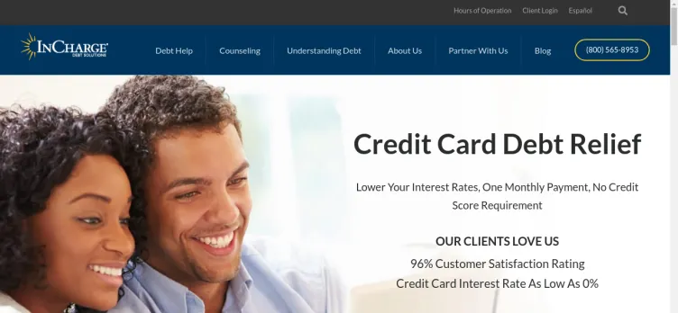 Screenshot InCharge Debt Solutions