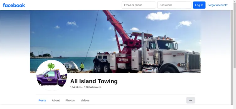 Screenshot All Island Automotive Towing