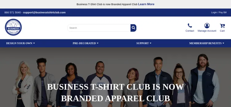 Screenshot Business T-Shirt Club